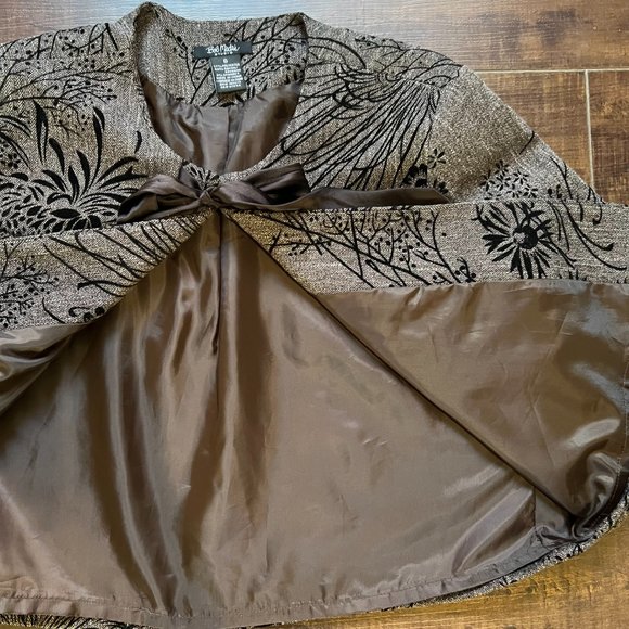 Bob Mackie Wearable Art Cropped Capelet-style Jacket size 6 - Picture 7 of 8